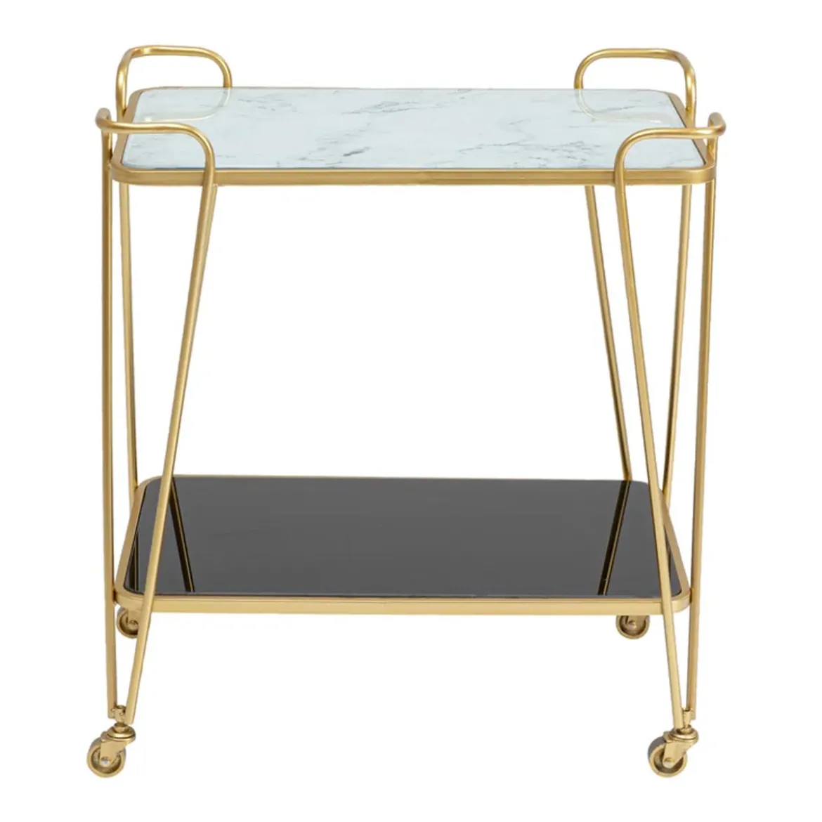 Gouden serveertrolley - Kare Design West Coast