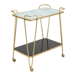 Gouden serveertrolley - Kare Design West Coast
