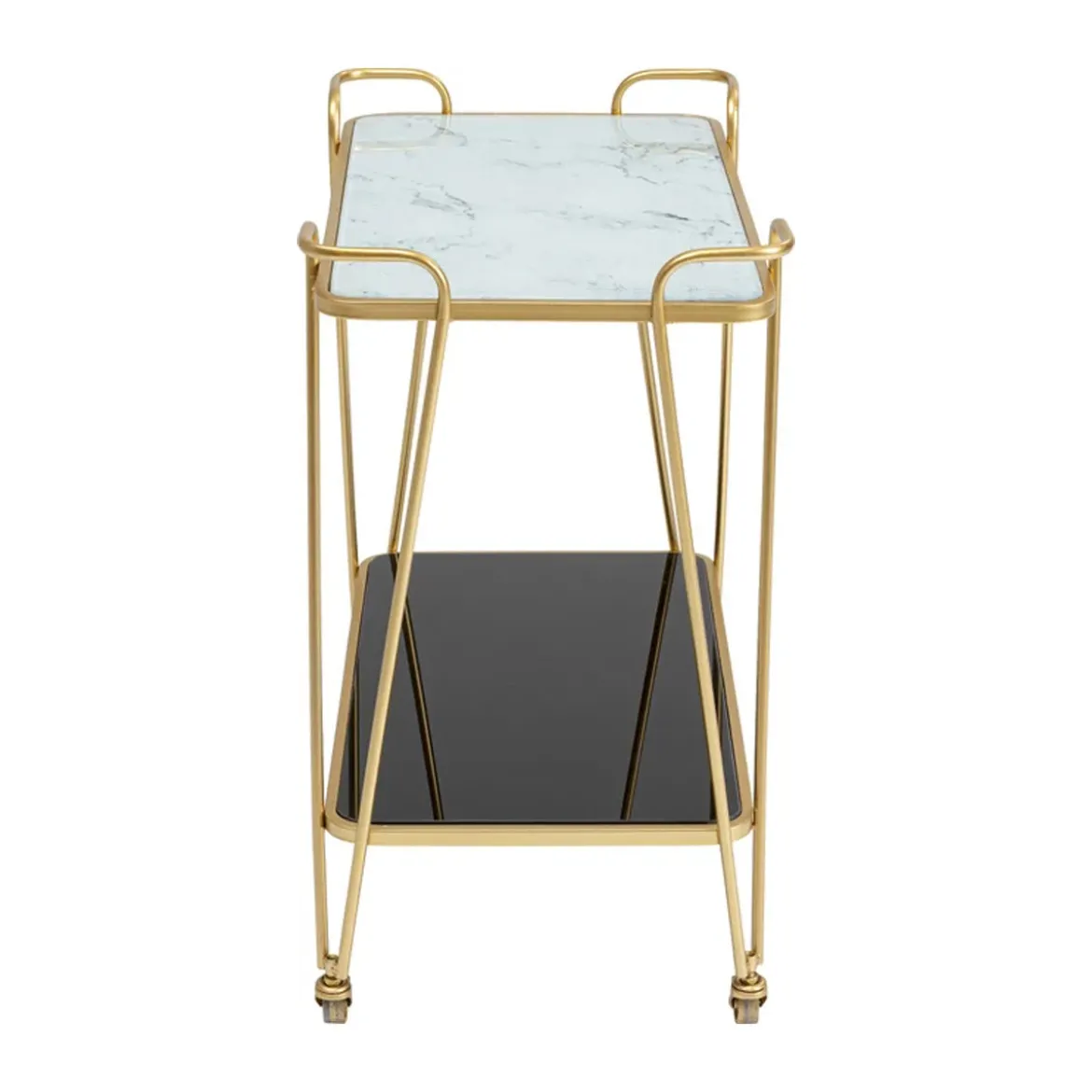 Gouden serveertrolley - Kare Design West Coast