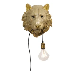 Gouden tijger wandlamp - Kare Design Tiger Head