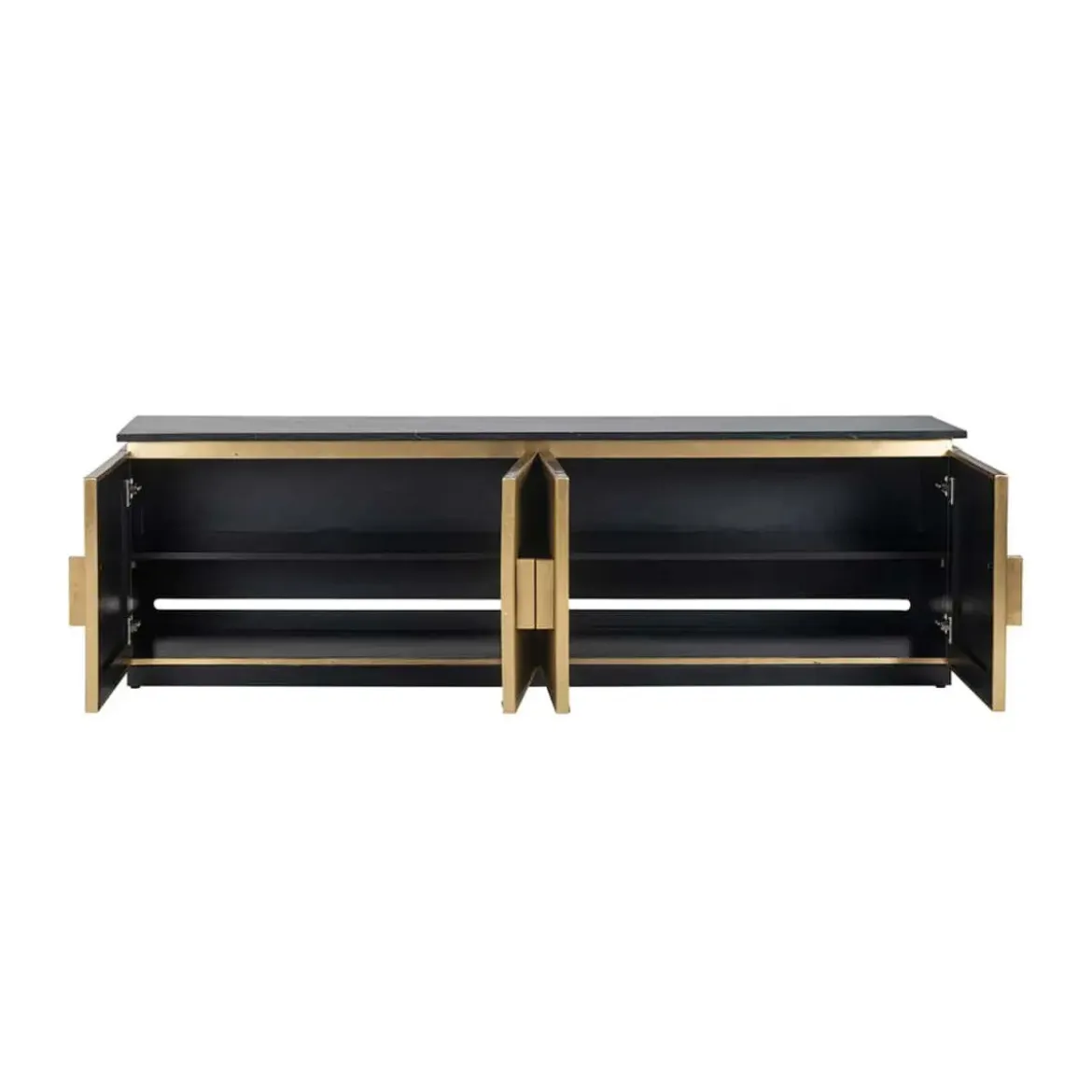 Gouden tv-dressoir met ribbels - Richmond Interiors Ironville