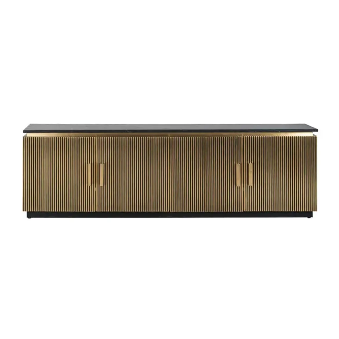 Gouden tv-dressoir met ribbels - Richmond Interiors Ironville
