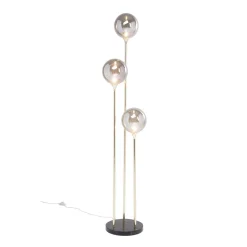 Gouden vloerlamp met glas - Kare Design Al Capone
