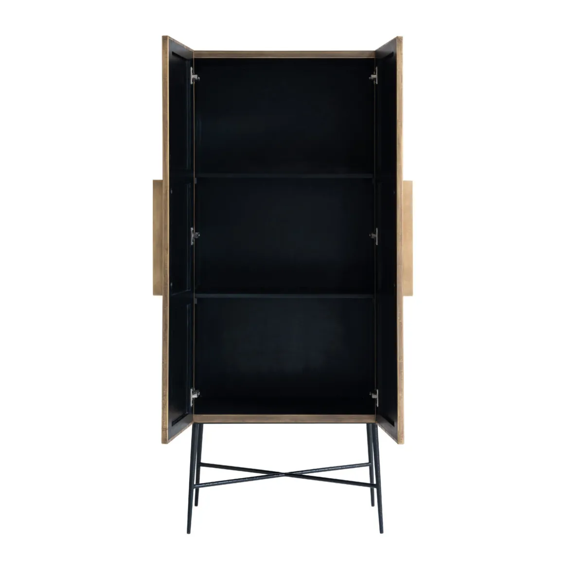 Gouden wandkast ribbelmotief - Richmond Interiors Ironville