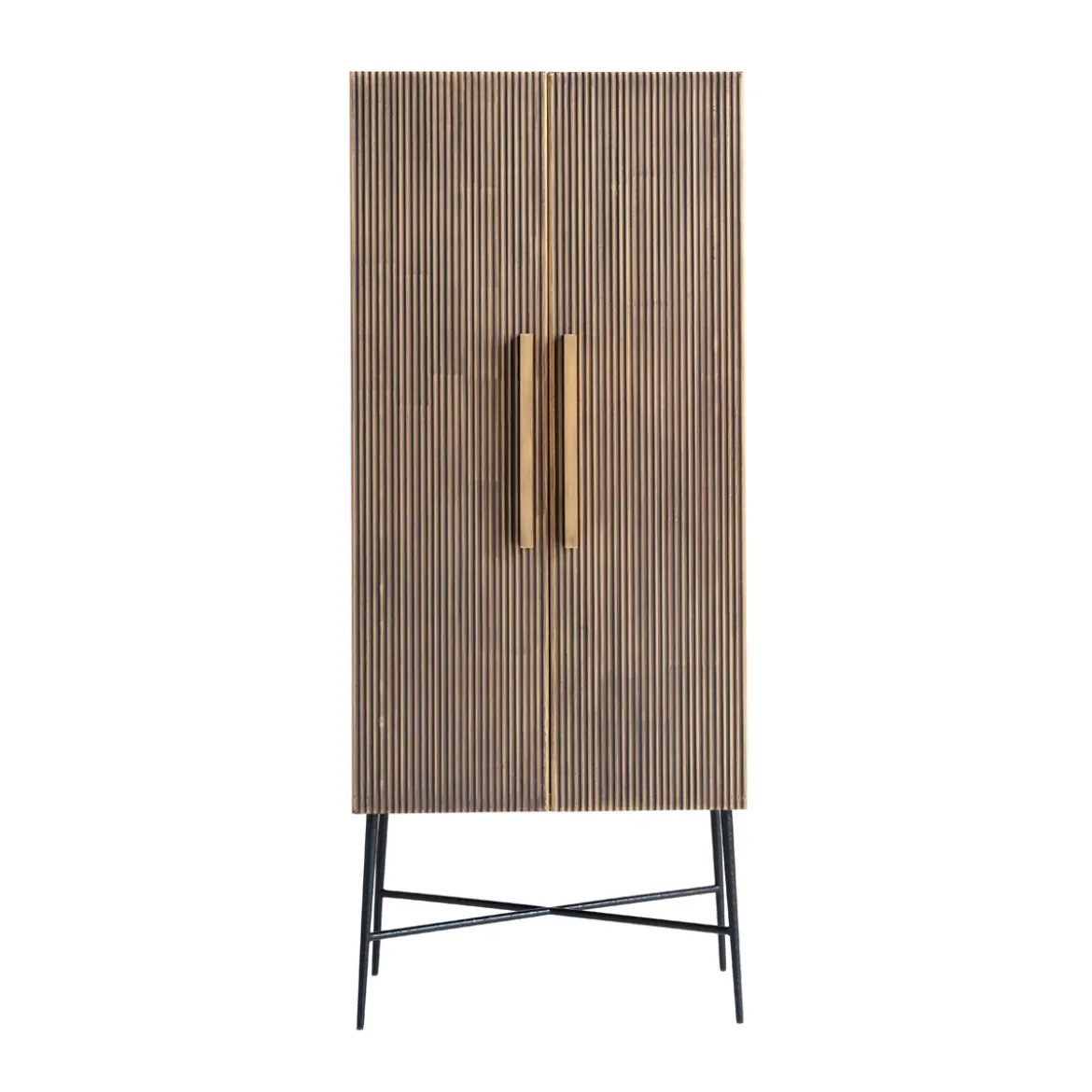 Gouden wandkast ribbelmotief - Richmond Interiors Ironville