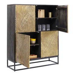 Gouden wandkast snijwerk - Kare Design Circulo