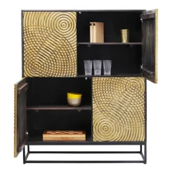 Gouden wandkast snijwerk - Kare Design Circulo