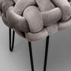 Grijs bankje gewoven fluweel - Kare Design Weave Grey