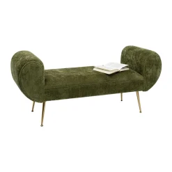 Groen bankje met goud - Kare Design Trono