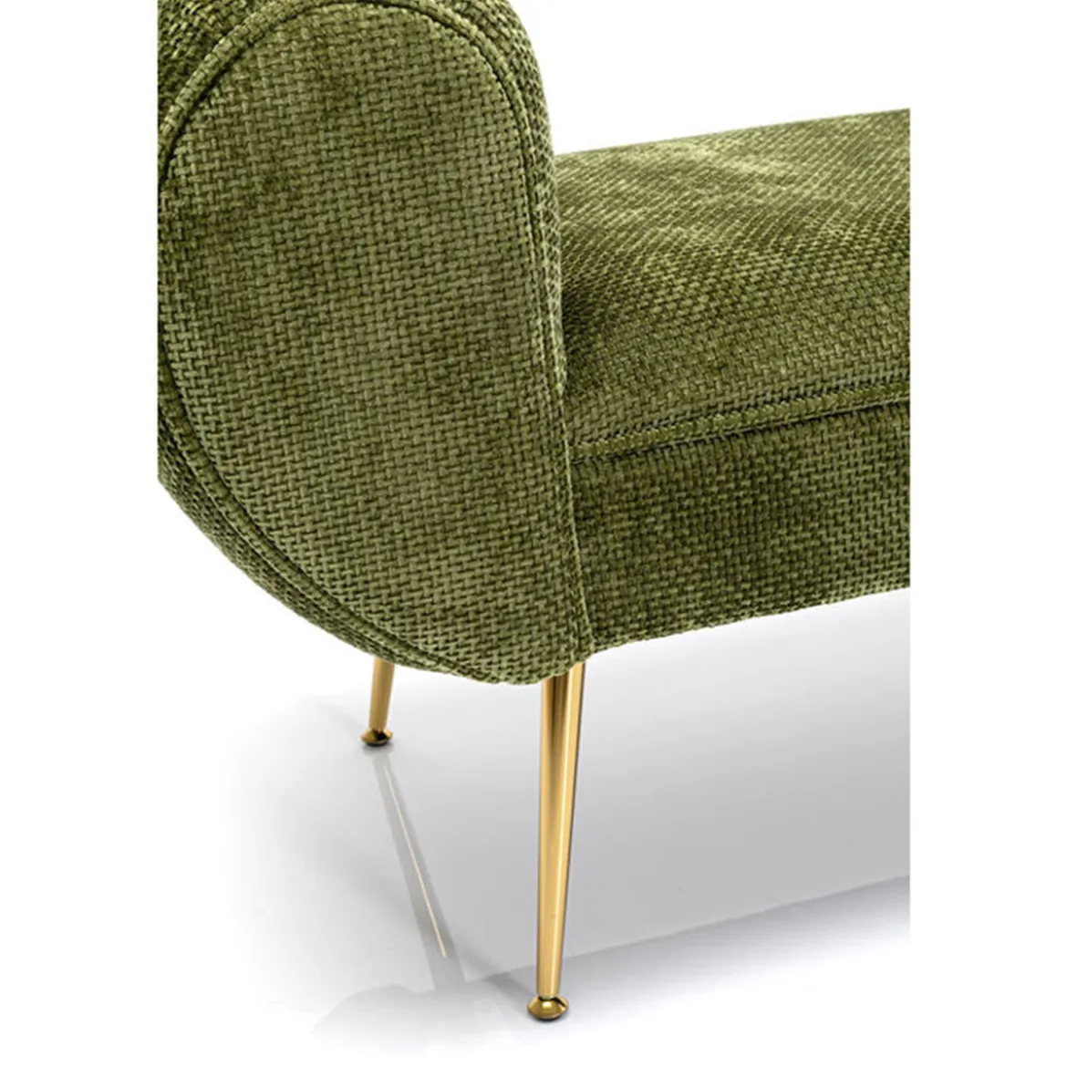 Groen bankje met goud - Kare Design Trono