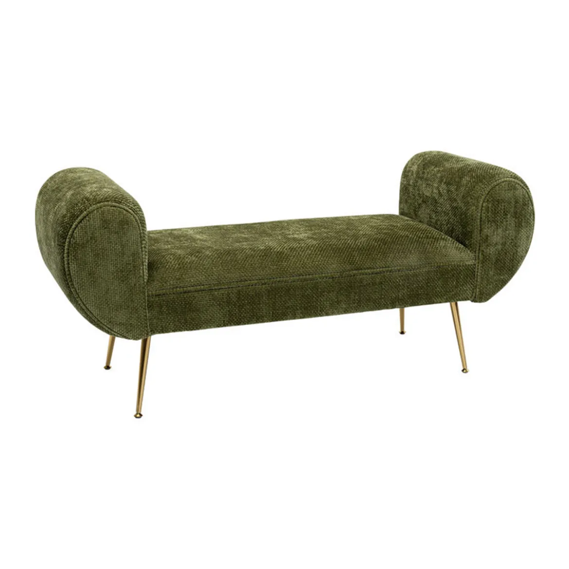 Groen bankje met goud - Kare Design Trono