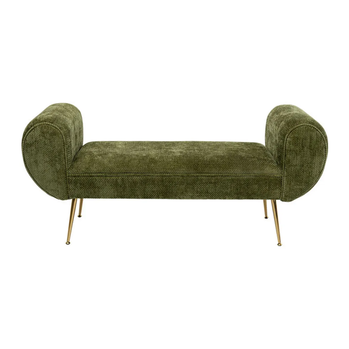 Groen bankje met goud - Kare Design Trono