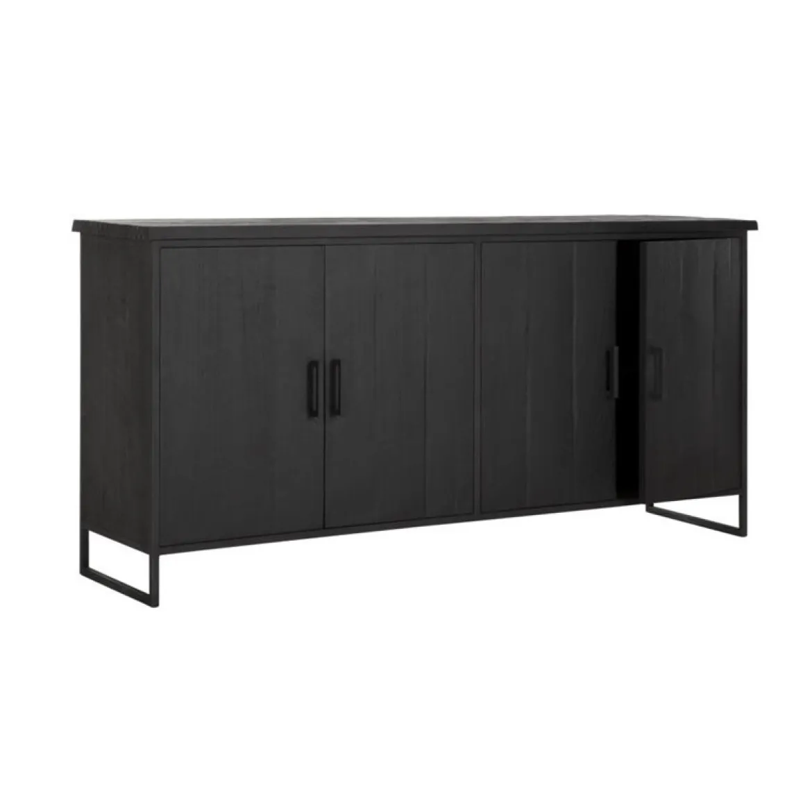 Groot dressoir zwart teak - DTP Home Timeless Back Beam
