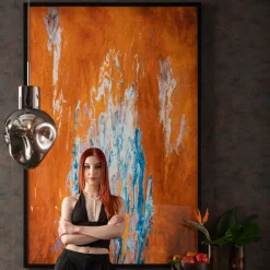 Groot schilderij abstract oranje 180 cm - Kare Design Artistas Orange