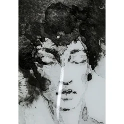 Groot schilderij zwart-wit - Kare Design Smokey Hair