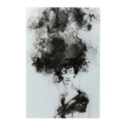 Groot schilderij zwart-wit - Kare Design Smokey Hair