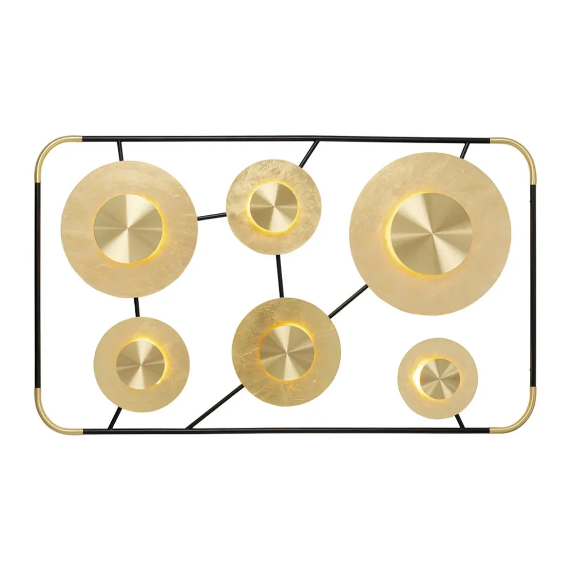 Grote design wandlamp met goud - Kare Design Disc