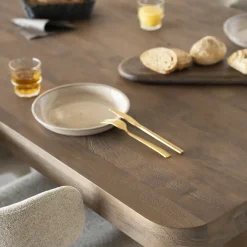 Grote eettafel bruin mangohout - Eleonora Edward