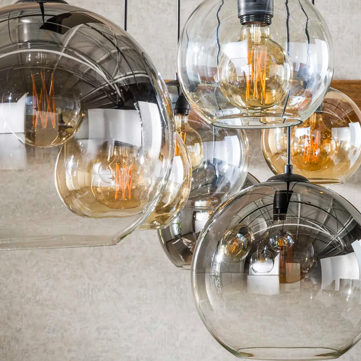 Grote hanglamp met glazen bollen - Santa Multi Globe XL