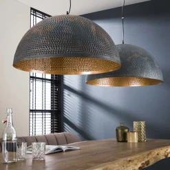 Grote hanglamp rond industrieel - Santa Punch