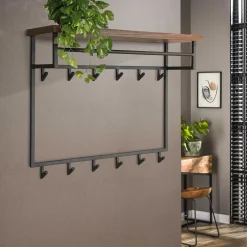 Grote kapstok met houten plank - Santa Daytona