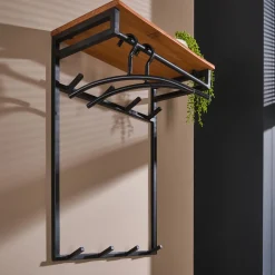 Grote kapstok met houten plank - Santa Custom
