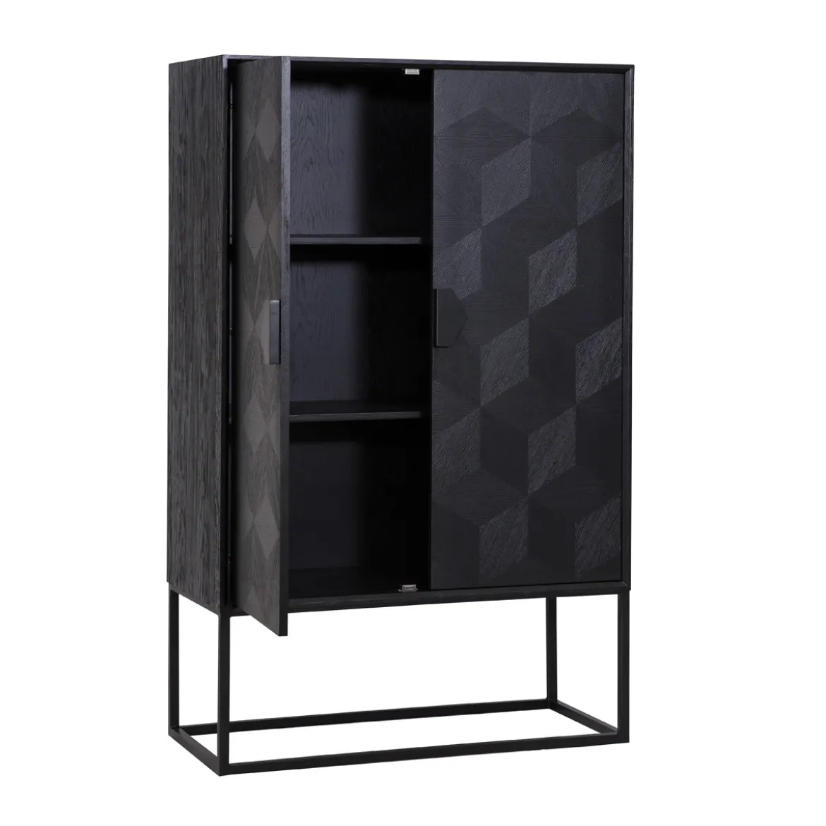 Grote kast zwart hout - Richmond Interiors Blax
