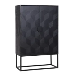 Grote kast zwart hout - Richmond Interiors Blax