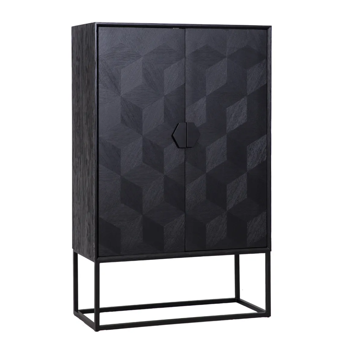 Grote kast zwart hout - Richmond Interiors Blax