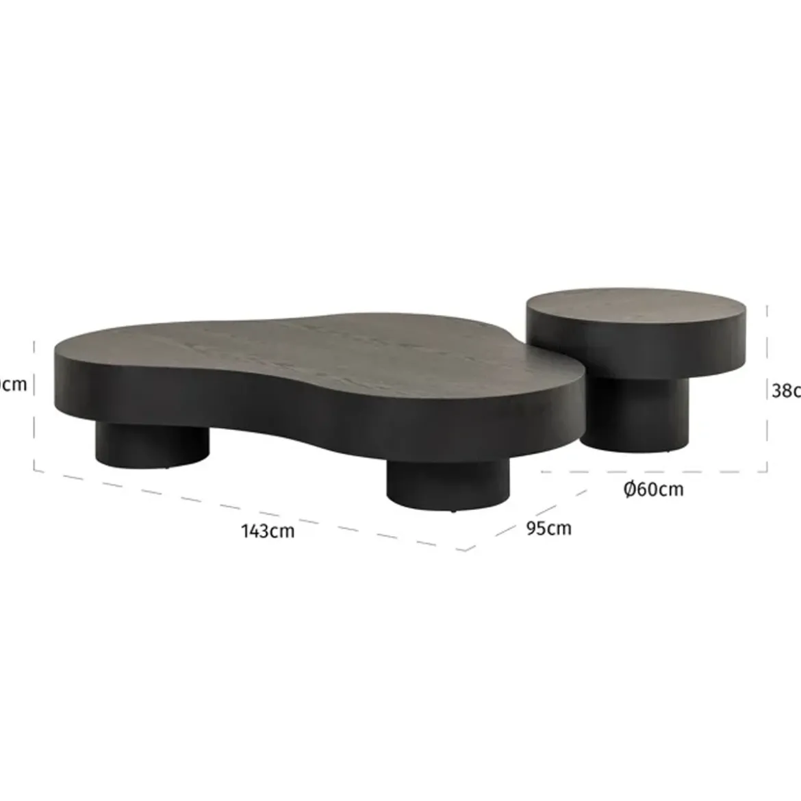 Grote salontafel set organisch - Richmond Interiors Bogor