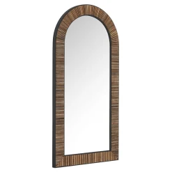 Grote spiegel boog teak hout - DTP Home Highlight Slats