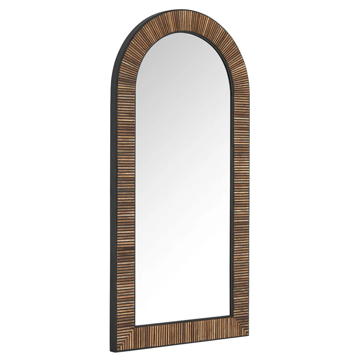 Grote spiegel boog teak hout - DTP Home Highlight Slats