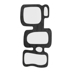 Grote spiegel organisch zwart hout - Kare Design Art Shapes