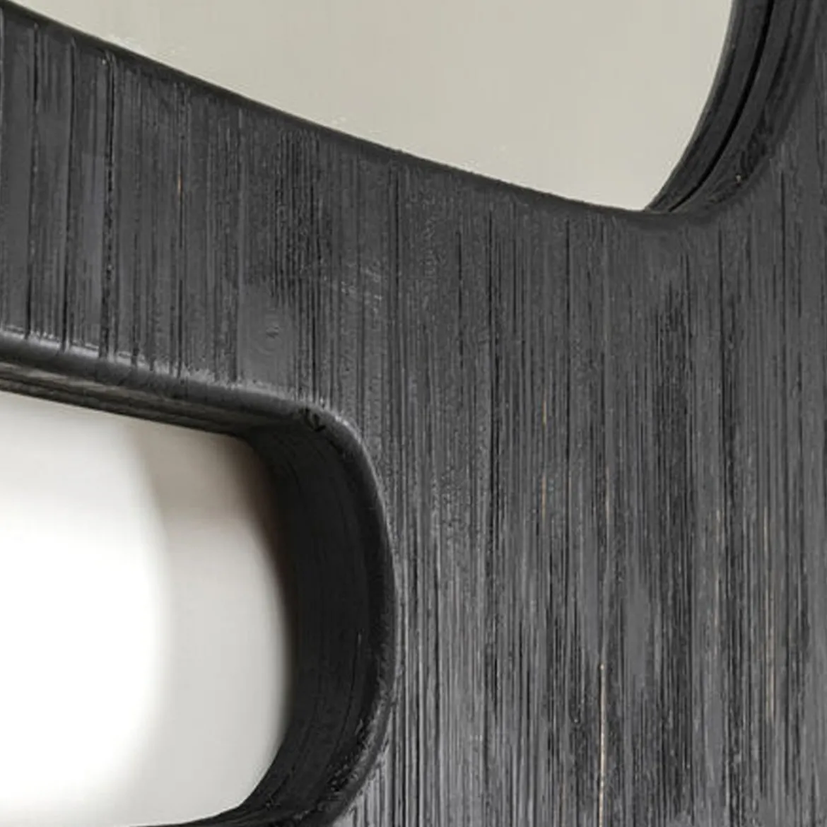 Grote spiegel organisch zwart hout - Kare Design Art Shapes