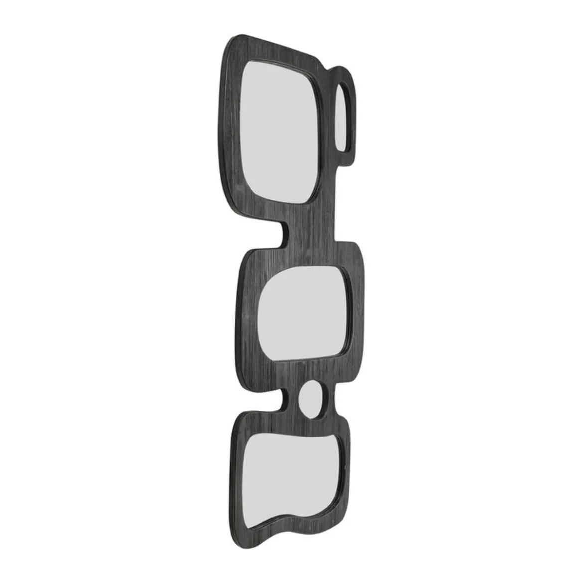 Grote spiegel organisch zwart hout - Kare Design Art Shapes