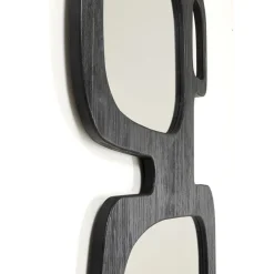 Grote spiegel organisch zwart hout - Kare Design Art Shapes