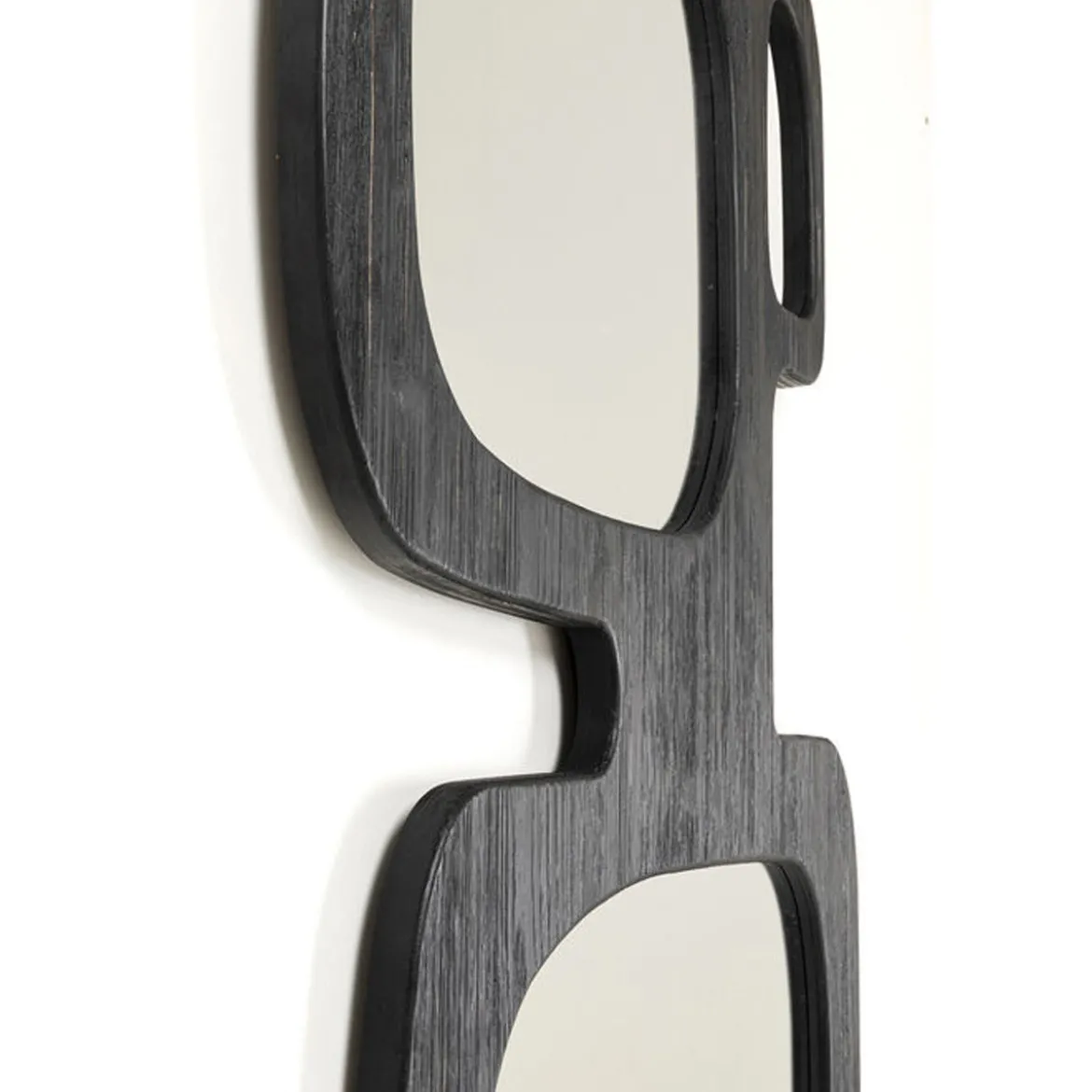 Grote spiegel organisch zwart hout - Kare Design Art Shapes