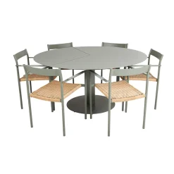 Grote tuintafel aluminium rond 150 cm - Brafab Peace