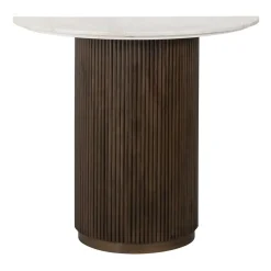 Halfronde wandtafel marmer en hout - Richmond Interiors Mayfield