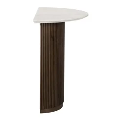 Halfronde wandtafel marmer en hout - Richmond Interiors Mayfield