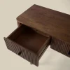Haltafel ribbel hout 80 cm - Bodio Mirah