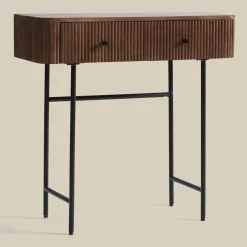 Haltafel ribbel hout 80 cm - Bodio Mirah