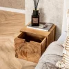 Hangend nachtkastje hout met grote lade - Giani Block