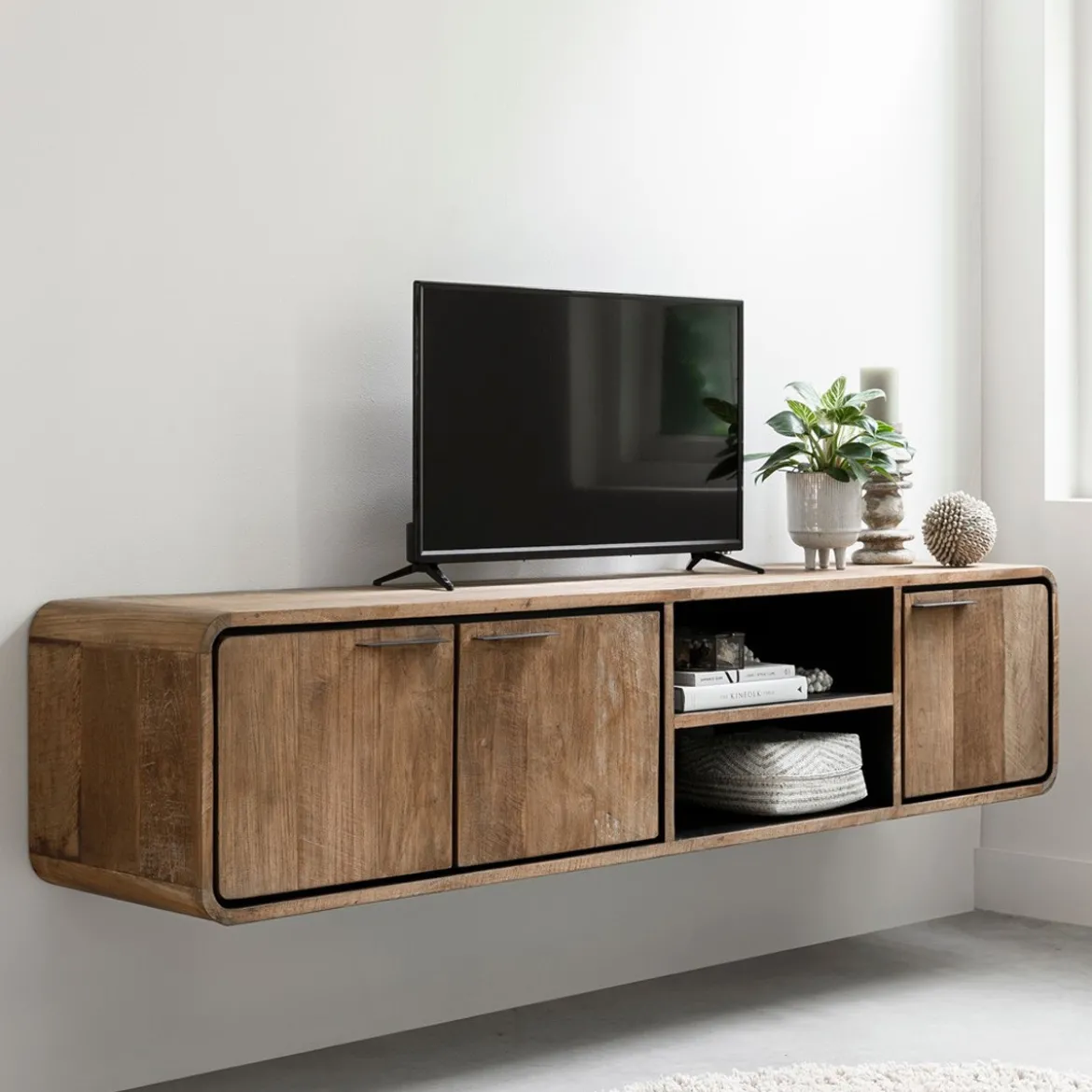 Hangend tv-meubel met ronde hoeken - DTP Home Evo