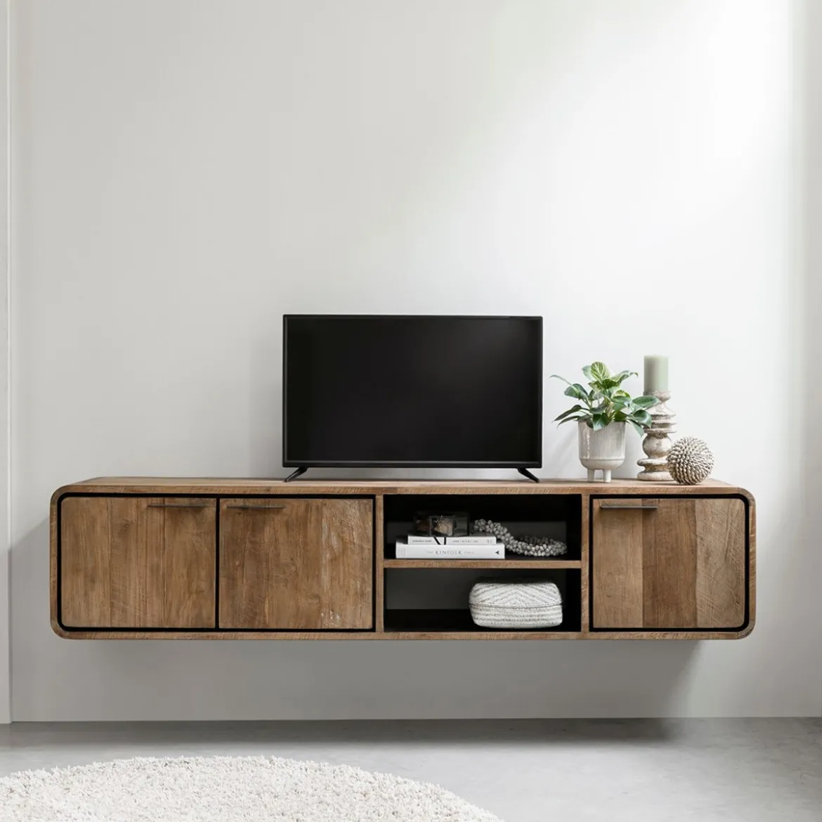 Hangend tv-meubel met ronde hoeken - DTP Home Evo