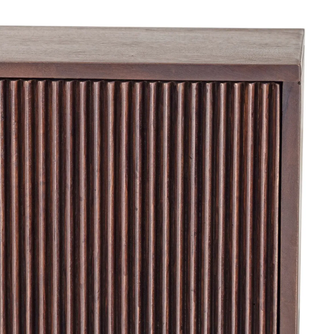 Hangend tv-meubel ribbel hout - Bodio Indigo