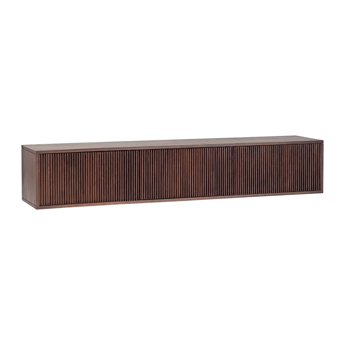 Hangend tv-meubel ribbel hout - Bodio Indigo