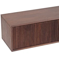Hangend tv-meubel ribbel hout - Bodio Indigo