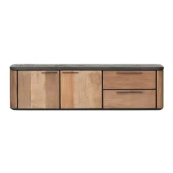 Hangend tv-meubel teak en mortex - DTP Home Soho