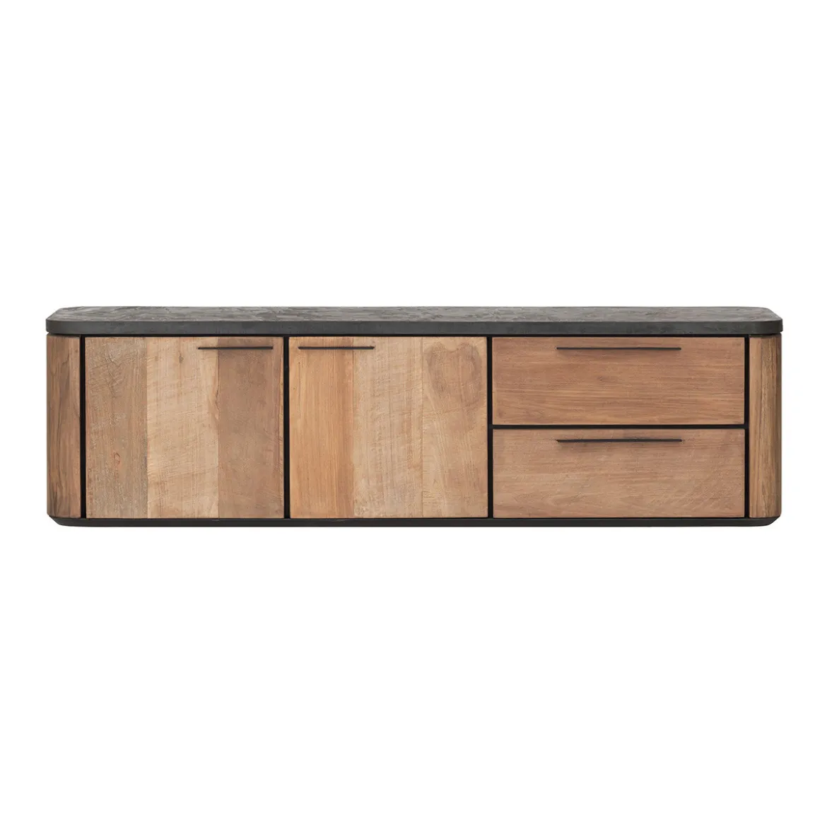 Hangend tv-meubel teak en mortex - DTP Home Soho